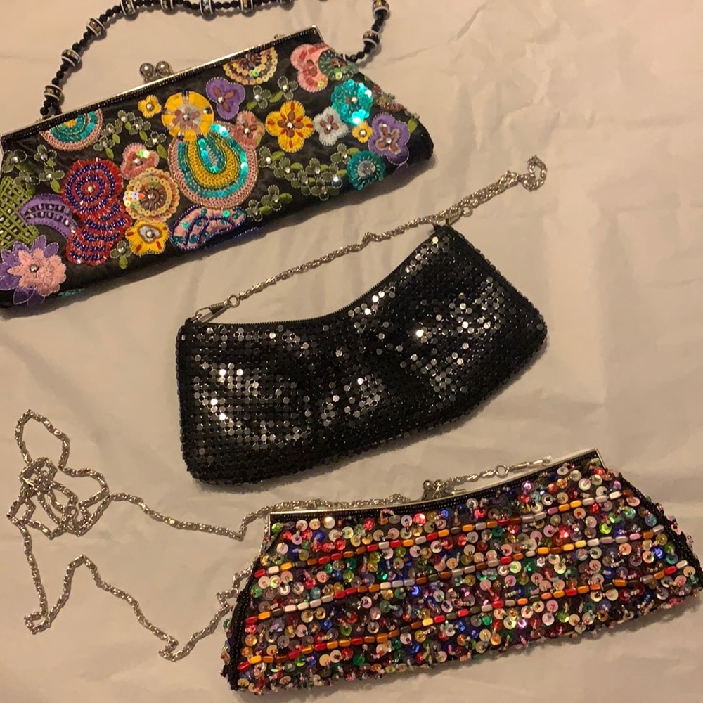 Beaded clutch evening bags!  Different styles